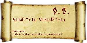 Vitáris Viktória névjegykártya